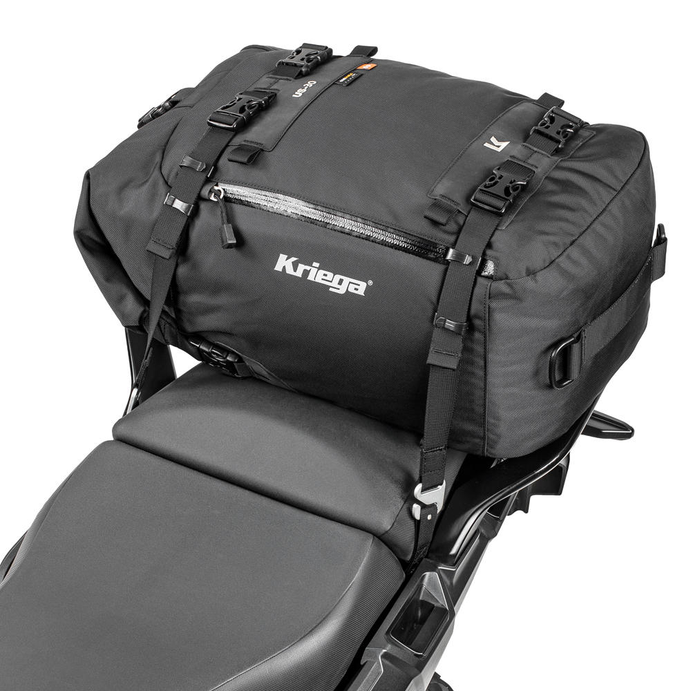 Kriega US-30 Drypack på adventure-motorcykel — Enghave Motor
