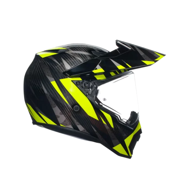 AGV AX9 E2206 steppa carbon/Grå/Gul fluo