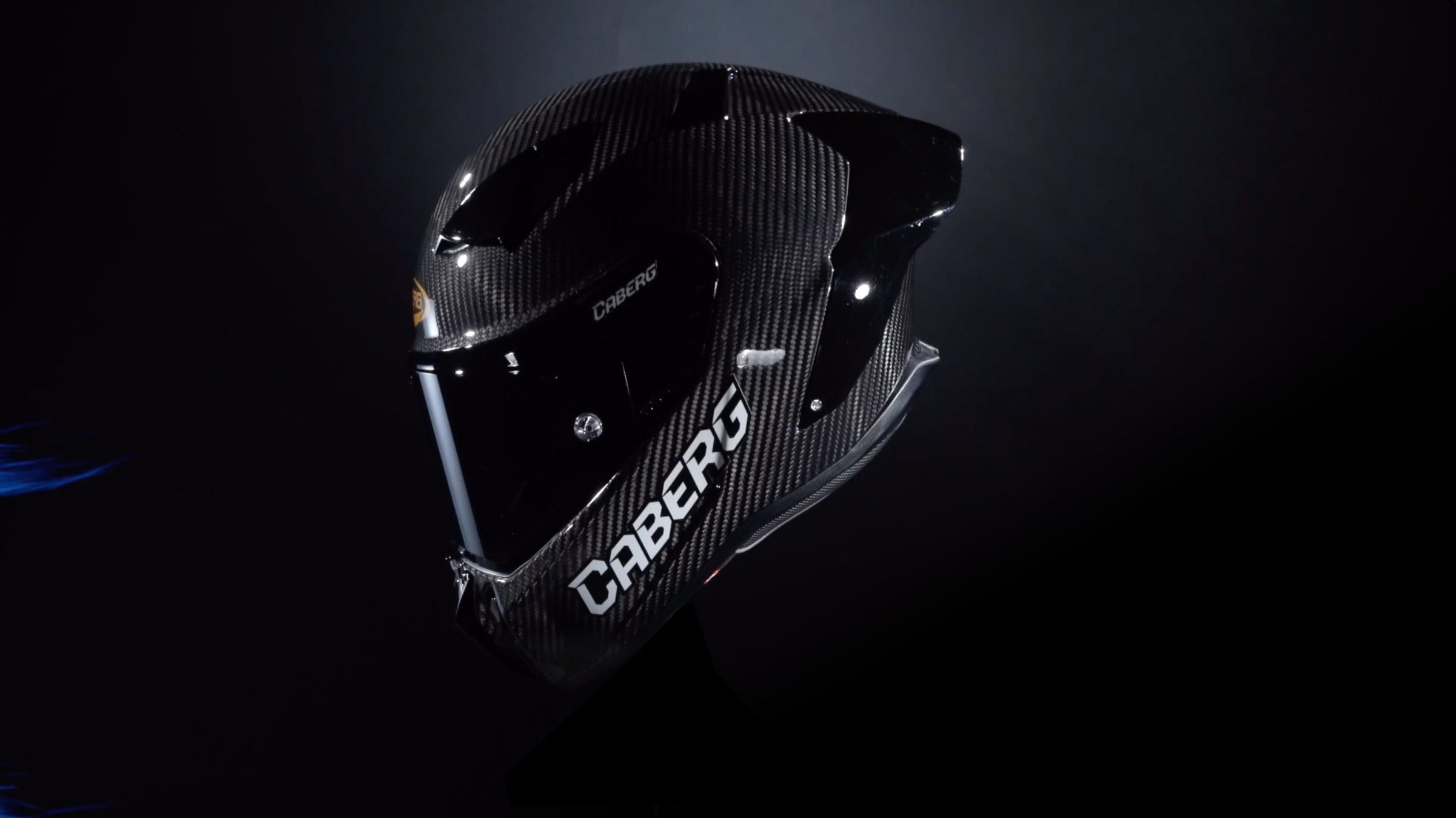 Caberg GP01 Carbon sort racerhjelm — Enghave Motor
