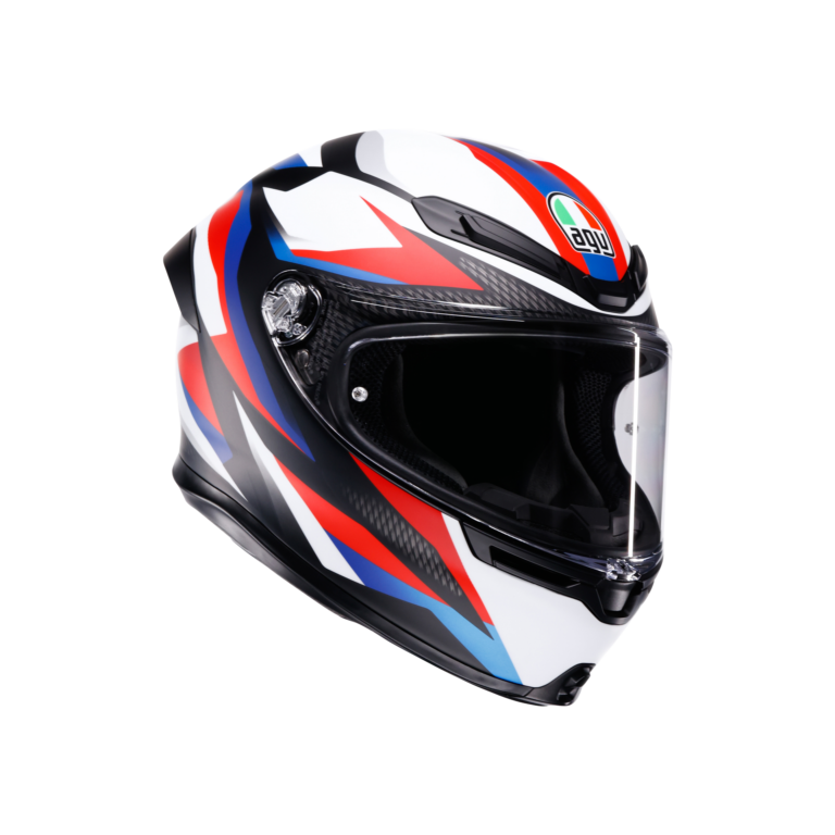 AGV K6 S Timewarp Mat Sort/Rød/Blå