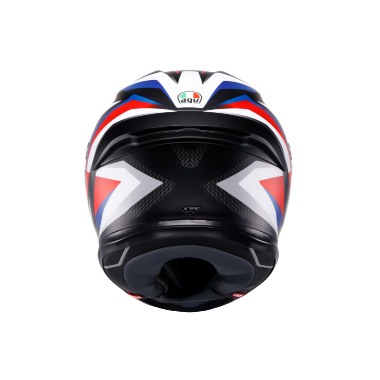 AGV K6 S Timewarp Mat Sort/Rød/Blå