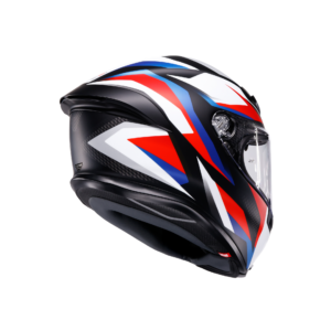 AGV K6 S Timewarp Mat Sort/Rød/Blå