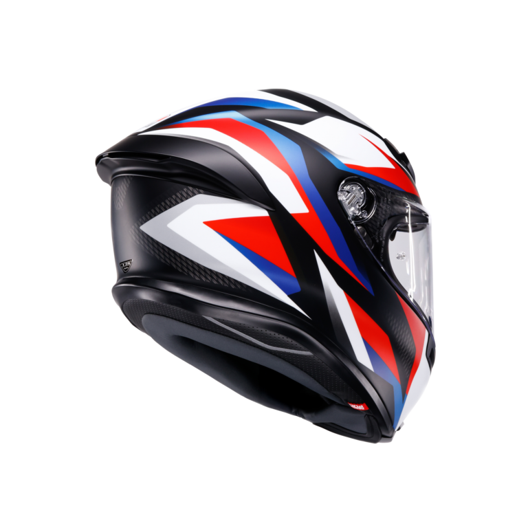 AGV K6 S Timewarp Mat Sort/Rød/Blå