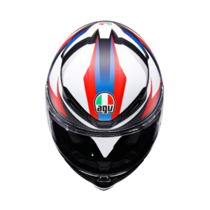 AGV K6 S Timewarp Mat Sort/Rød/Blå