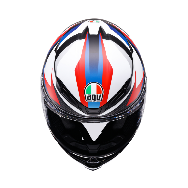 AGV K6 S Timewarp Mat Sort/Rød/Blå