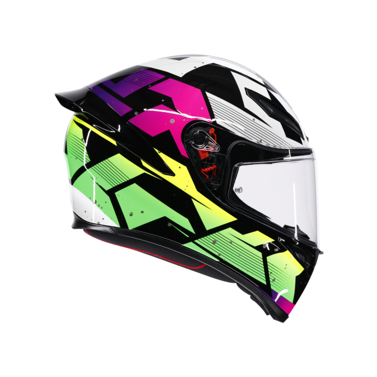 AGV K1 S Punkpulse Sort/Lilla/Lime
