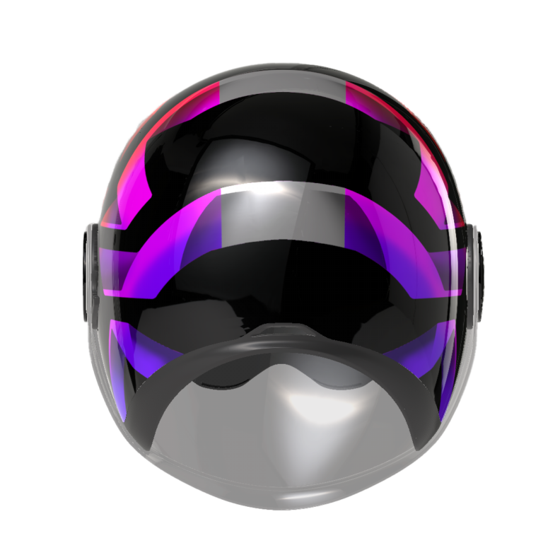 AGV Eteres Camogli Sort/Rød/Lilla