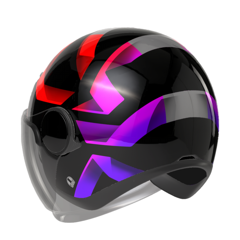 AGV Eteres Camogli Sort/Rød/Lilla