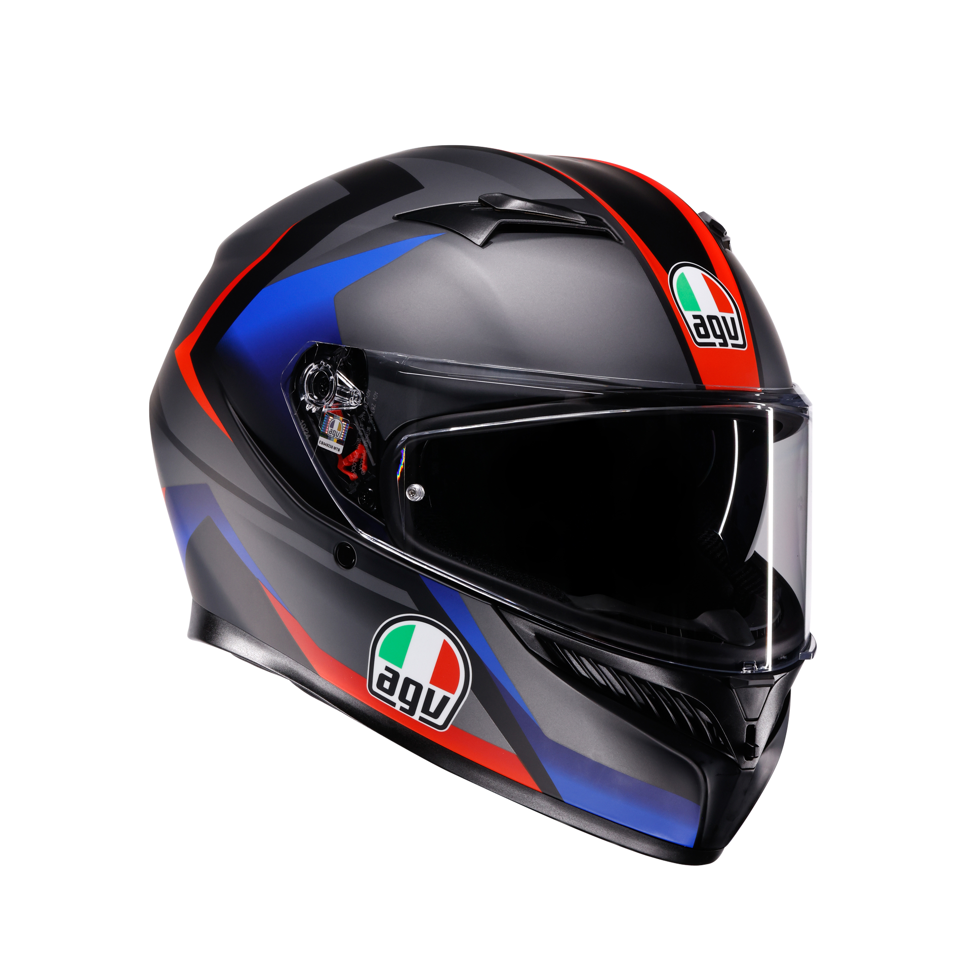 AGV K3 Striga Mat Sort/Blå/Rød