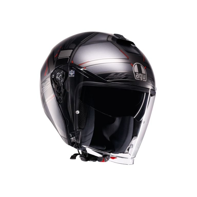 AGV Irides Zagabria Mat Gunmetal/Rød