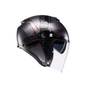 AGV Irides Zagabria Mat Gunmetal/Rød