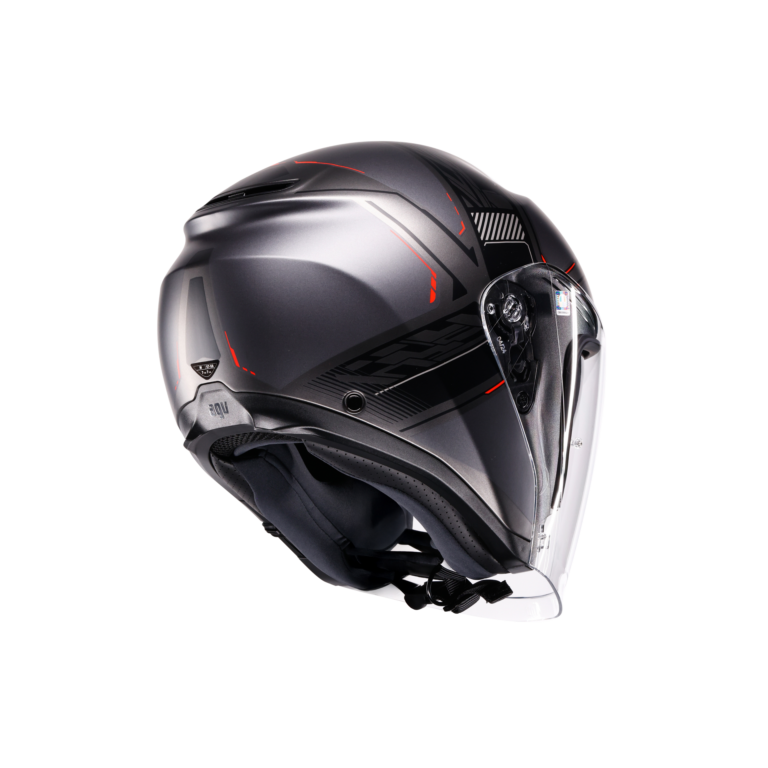 AGV Irides Zagabria Mat Gunmetal/Rød