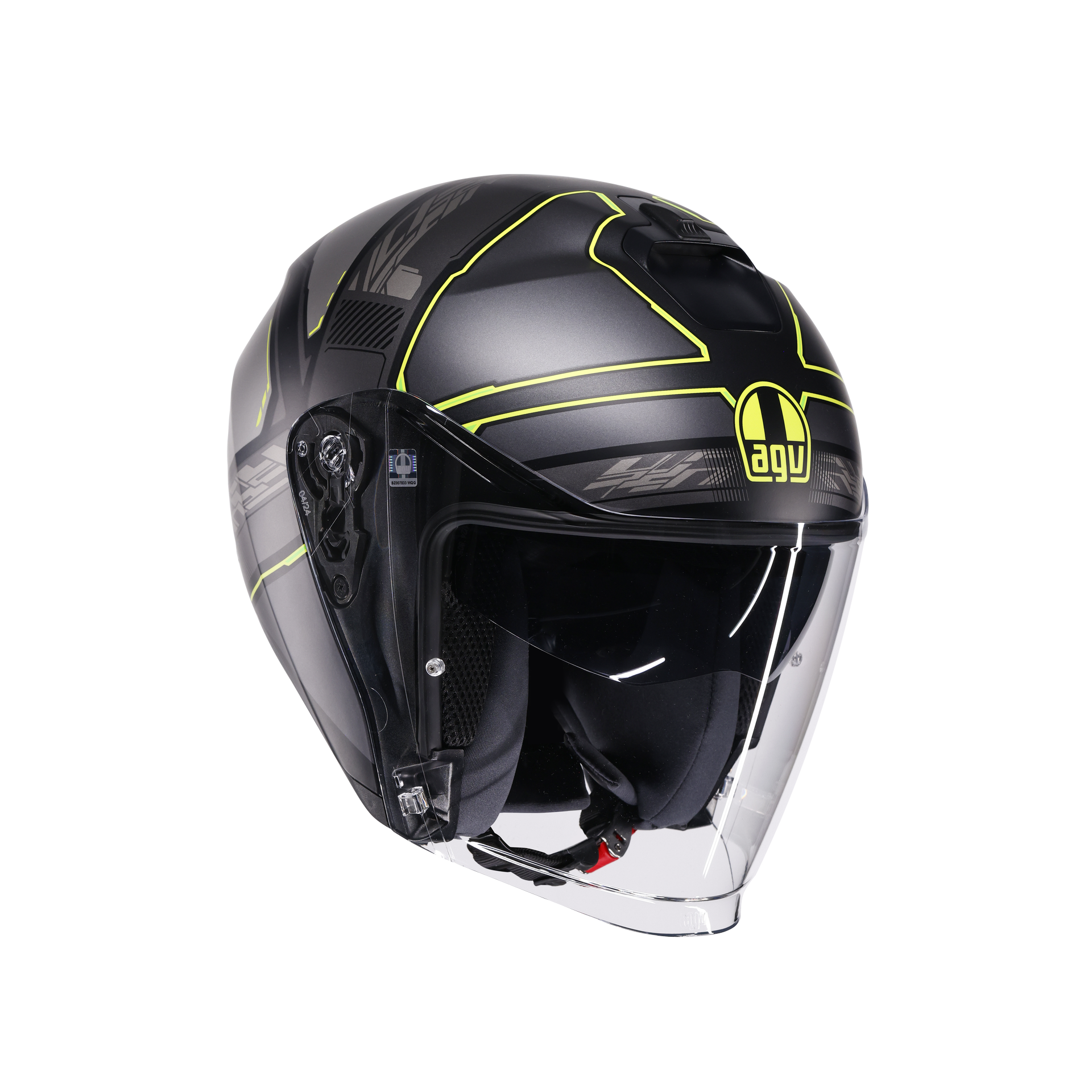 AGV Irides Zagabria Mat Grå/Gul Fluo