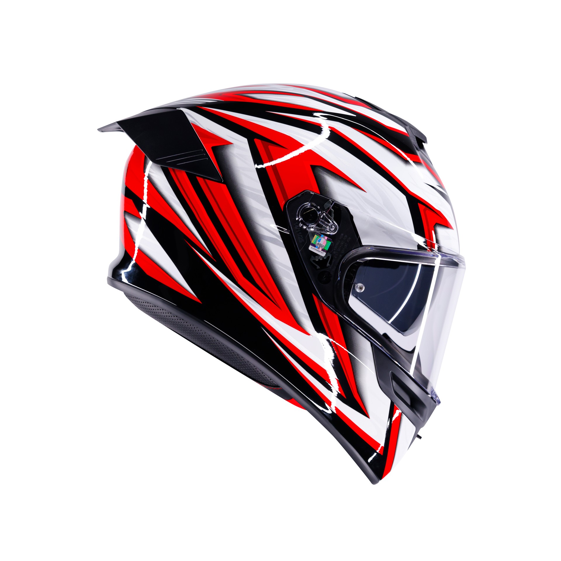 AGV K5 Zenithar sort, hvid og rød fra siden — Enghave Motor
