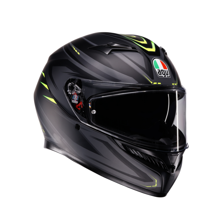 AGV K3 Syth Mat Sort/Gul Fluo