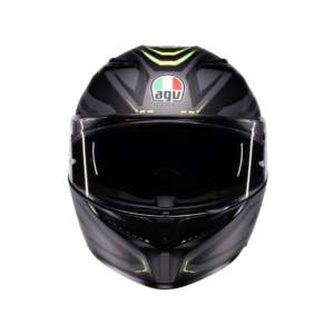 AGV K3 Syth Mat Sort/Gul Fluo