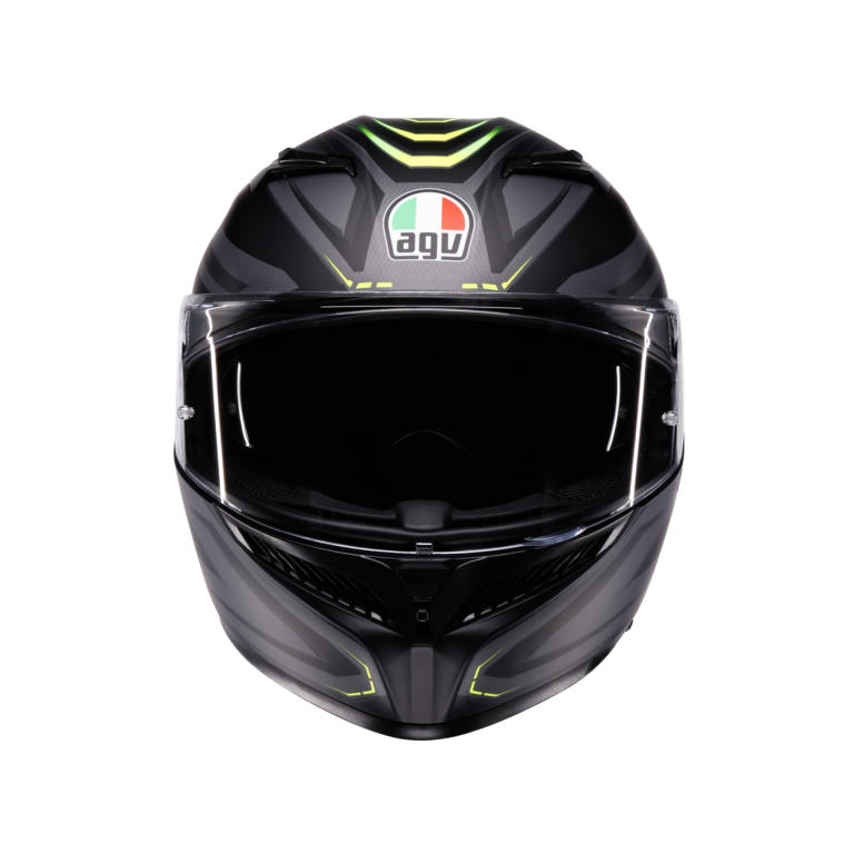 AGV K3 Syth Mat Sort/Gul Fluo