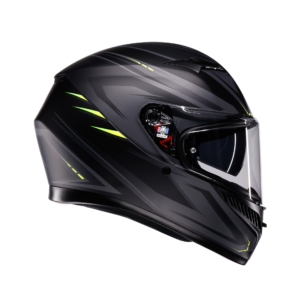AGV K3 Syth Mat Sort/Gul Fluo