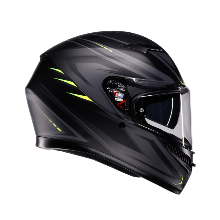 AGV K3 Syth Mat Sort/Gul Fluo