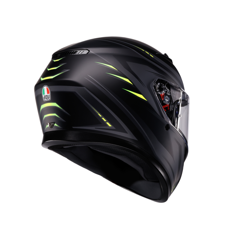 AGV K3 Syth Mat Sort/Gul Fluo