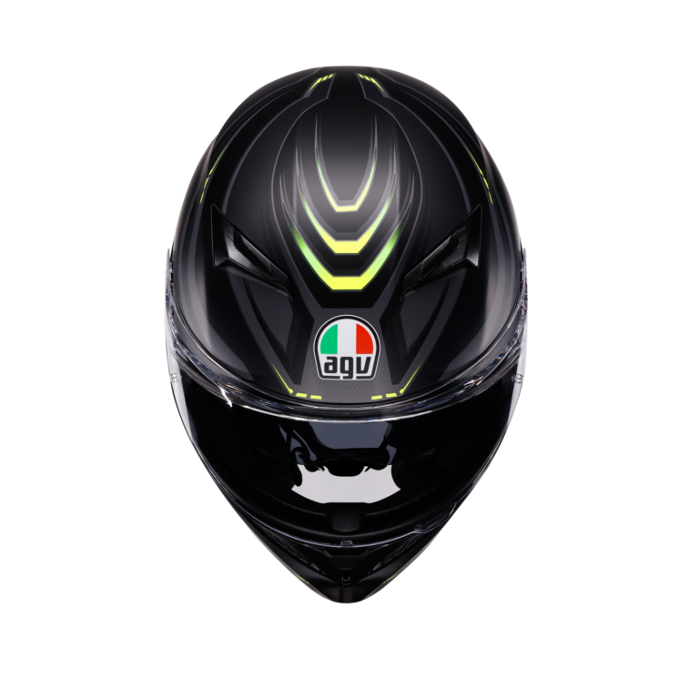AGV K3 Syth Mat Sort/Gul Fluo