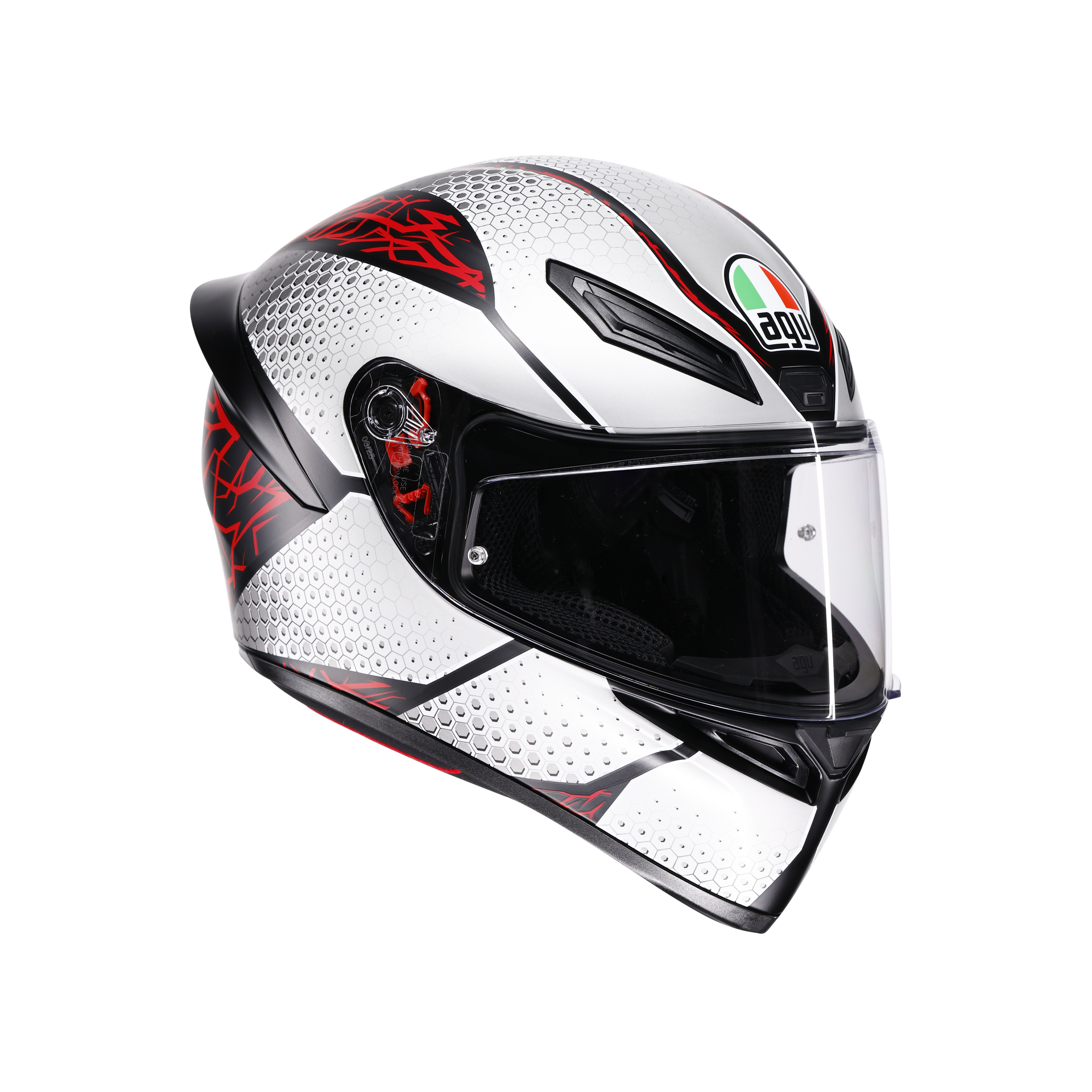 AGV K1 S Speedarmor Mat Sort/Grå/Rød