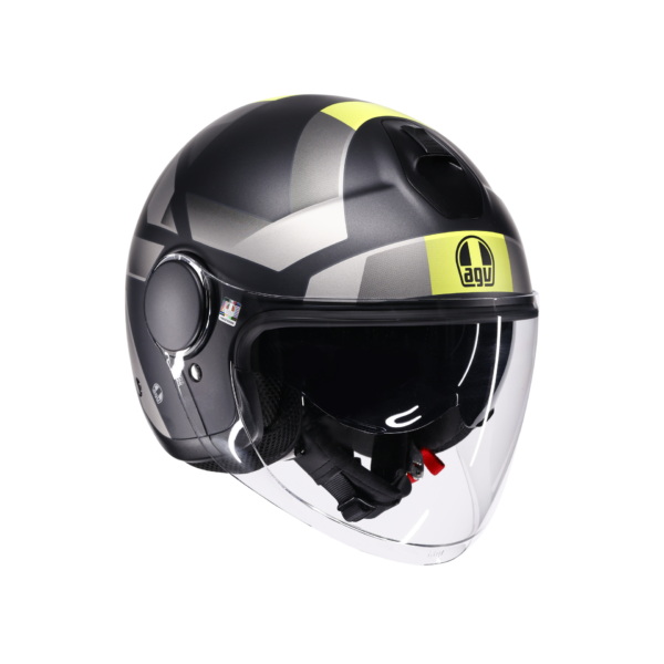 AGV Eteres Camogli Mat Sort/Grå/Gul