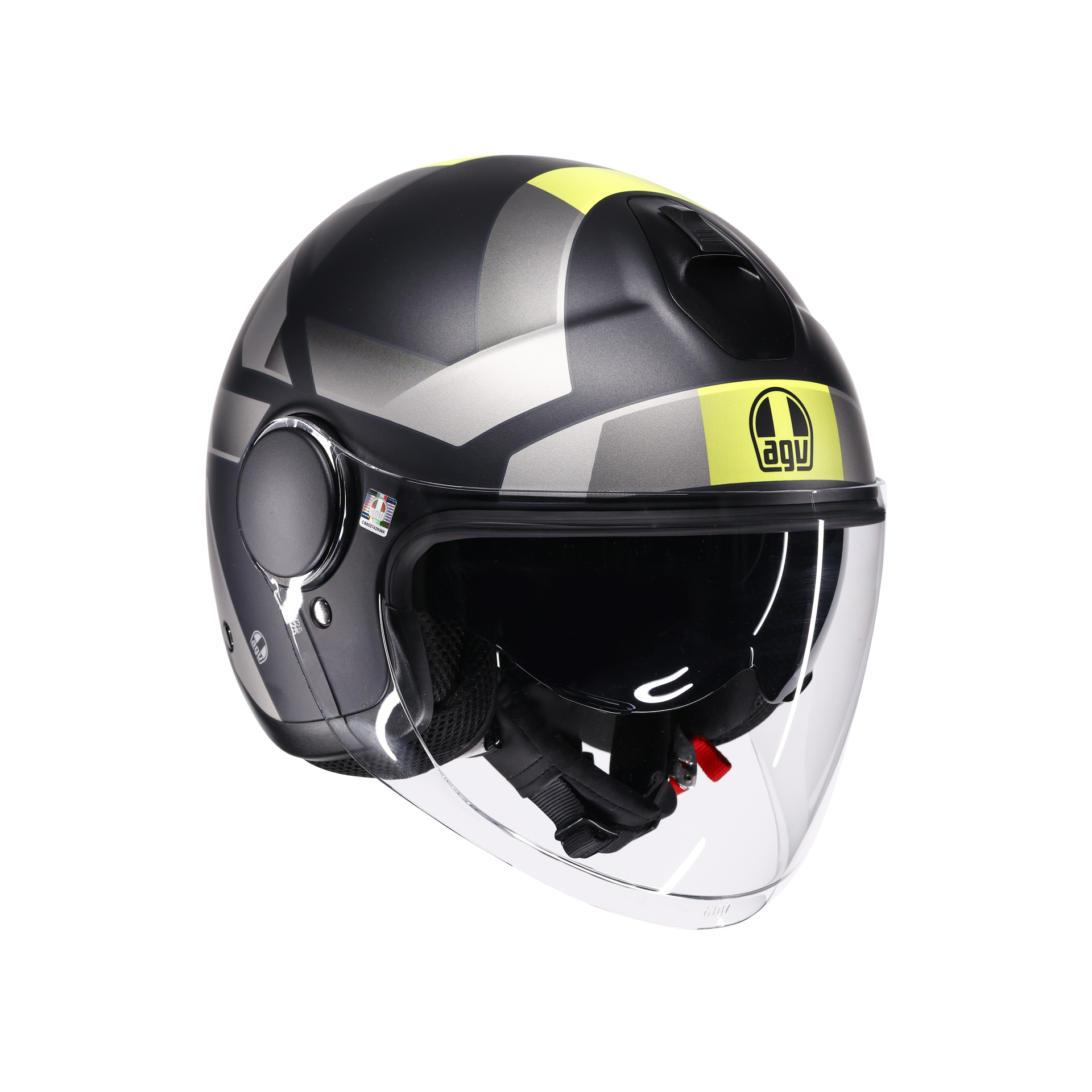 AGV Eteres Camogli Mat Sort/Grå/Gul