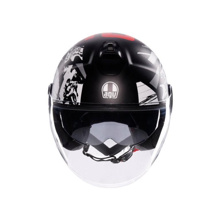 AGV Eteres History Mat Sort/Hvid/Rød