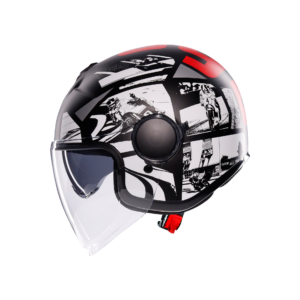 AGV Eteres History Mat Sort/Hvid/Rød
