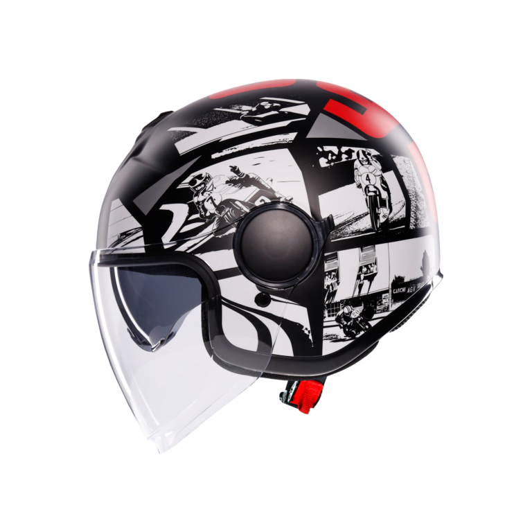 AGV Eteres History Mat Sort/Hvid/Rød
