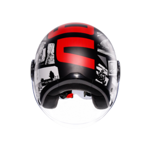AGV Eteres History Mat Sort/Hvid/Rød