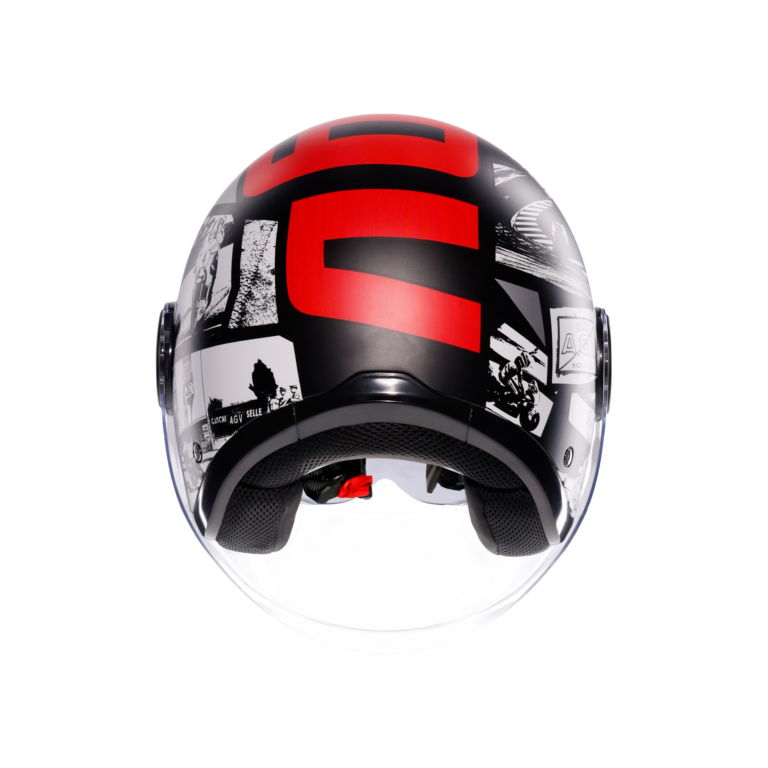 AGV Eteres History Mat Sort/Hvid/Rød