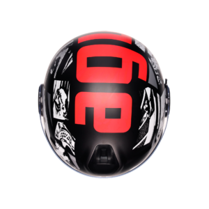 AGV Eteres History Mat Sort/Hvid/Rød