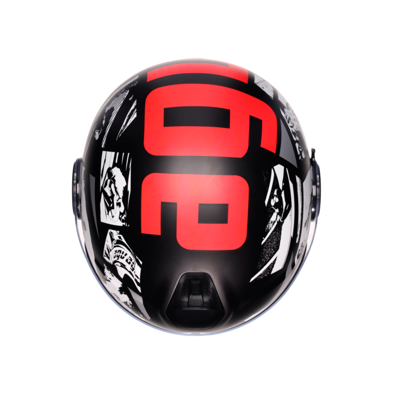 AGV Eteres History Mat Sort/Hvid/Rød
