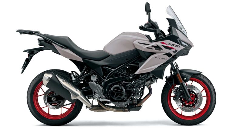 Suzuki SV-7GX i Pearl Brilliant White med Metallic Triton Blue