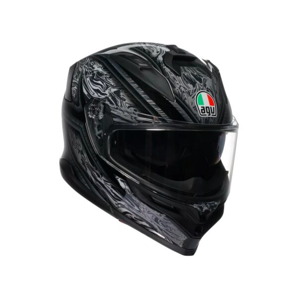 AGV K7 Damascus Sort/Sølv