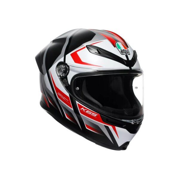 AGV K6 S Karve Mat Sort/Hvid/Rød