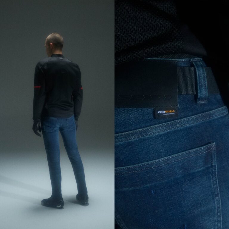 Spidi J-Fit Superslim Tech jeans vasket mørkeblå