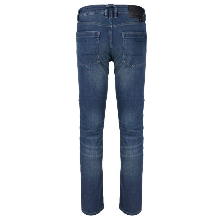 Spidi J-Fit Superslim Short jeans vasket mørkeblå
