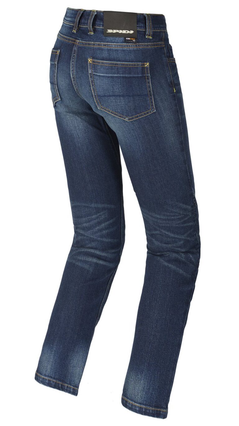 Spidi J-Tracker Lady jeans vasket mørkeblå