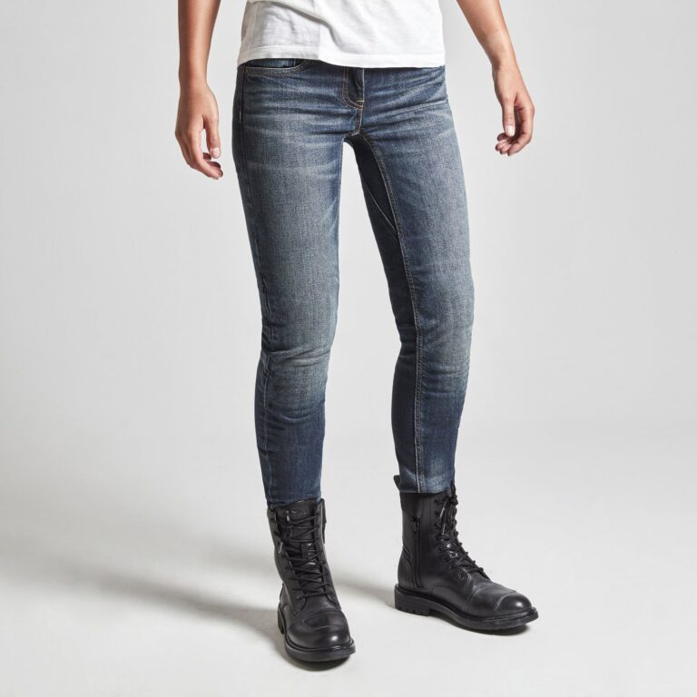 Spidi J-Tracker Lady jeans vasket mørkeblå