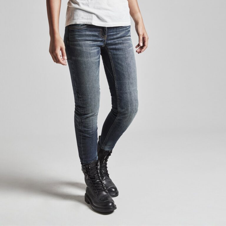 Spidi J-Tracker Lady jeans vasket mørkeblå
