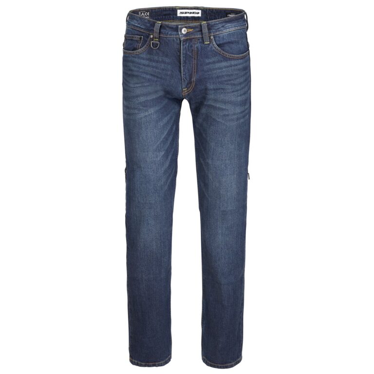 Spidi J-Tracker Long jeans vasket mørkeblå