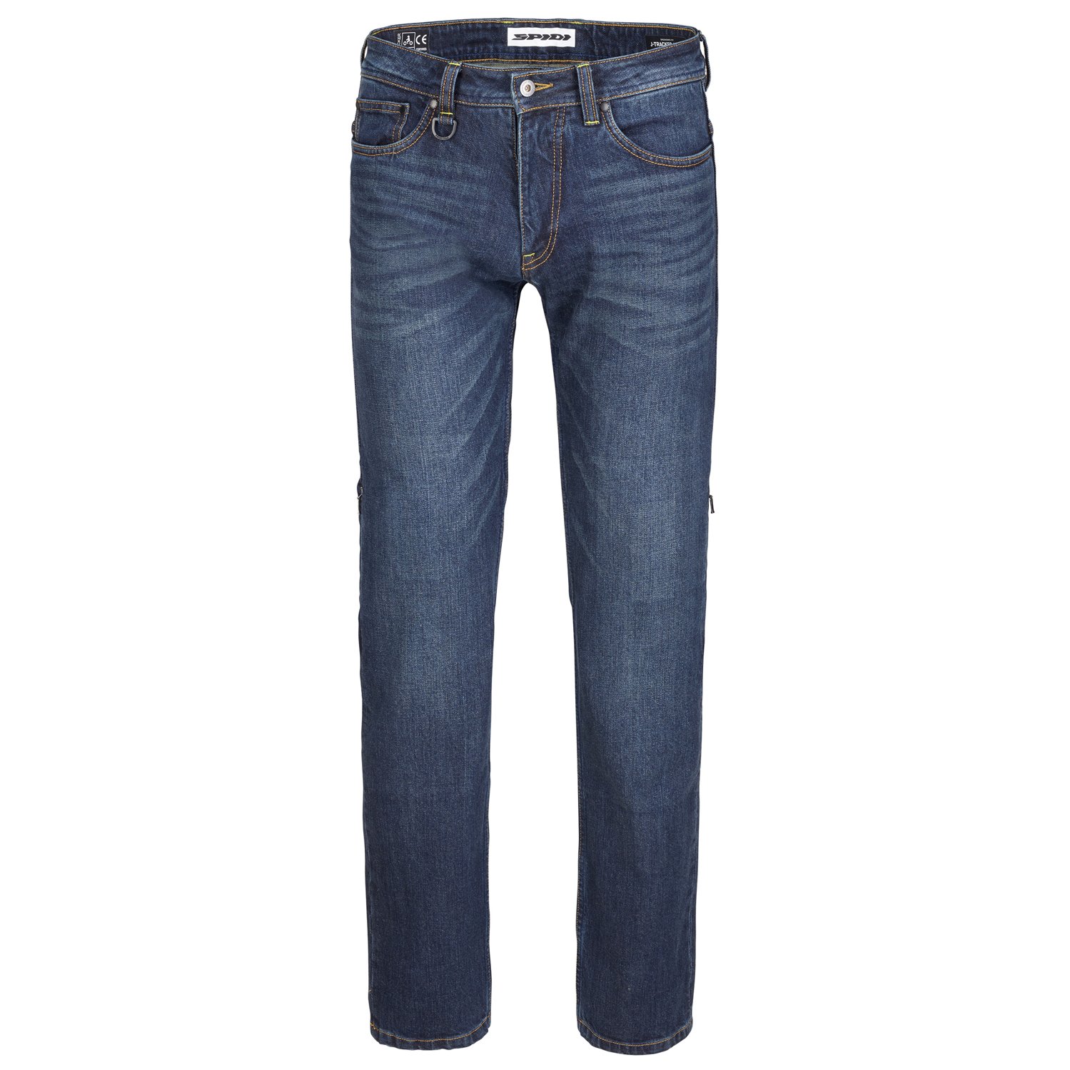 Spidi J-Tracker Long jeans vasket mørkeblå