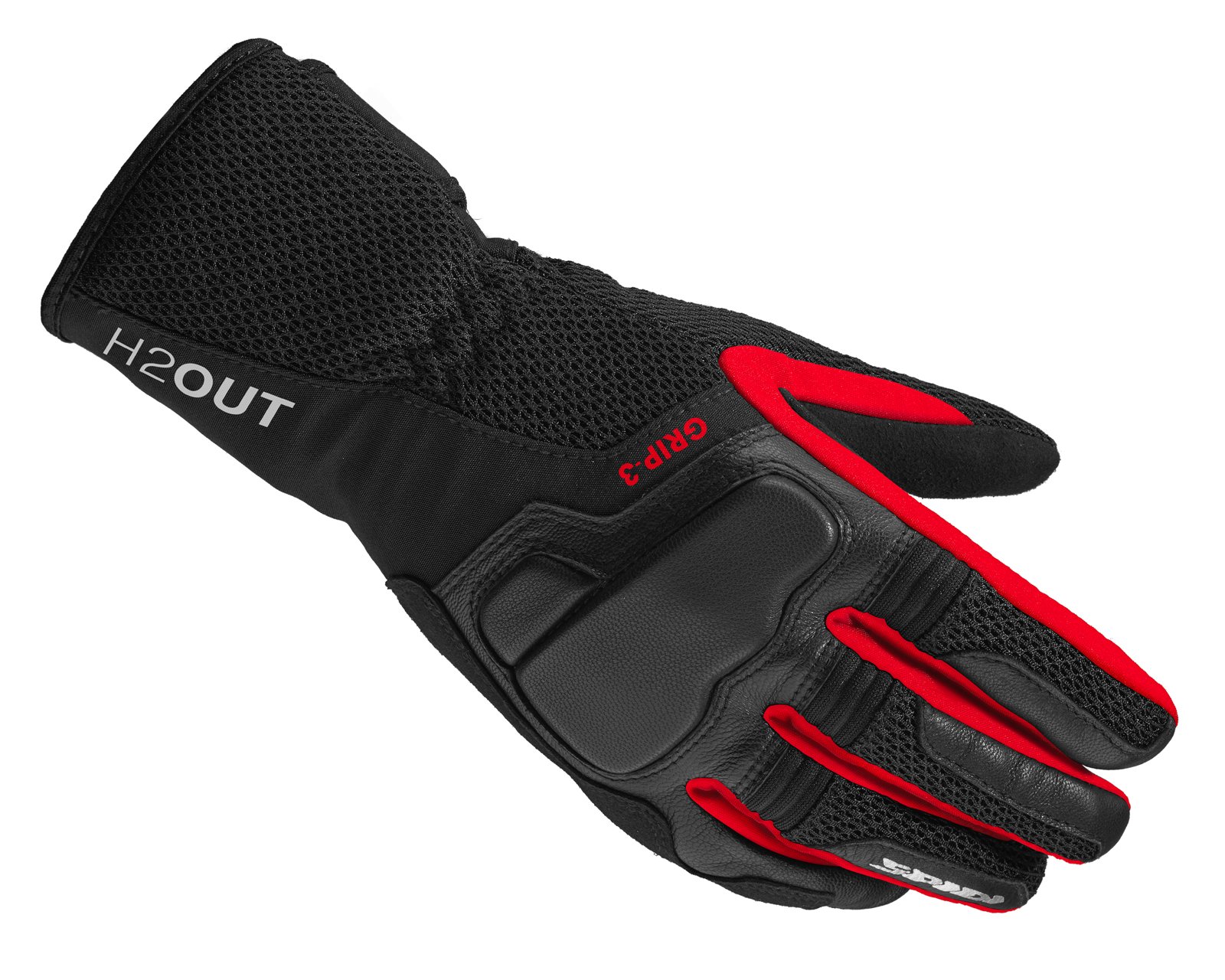Spidi Grip 3 H2OUT sort og rød