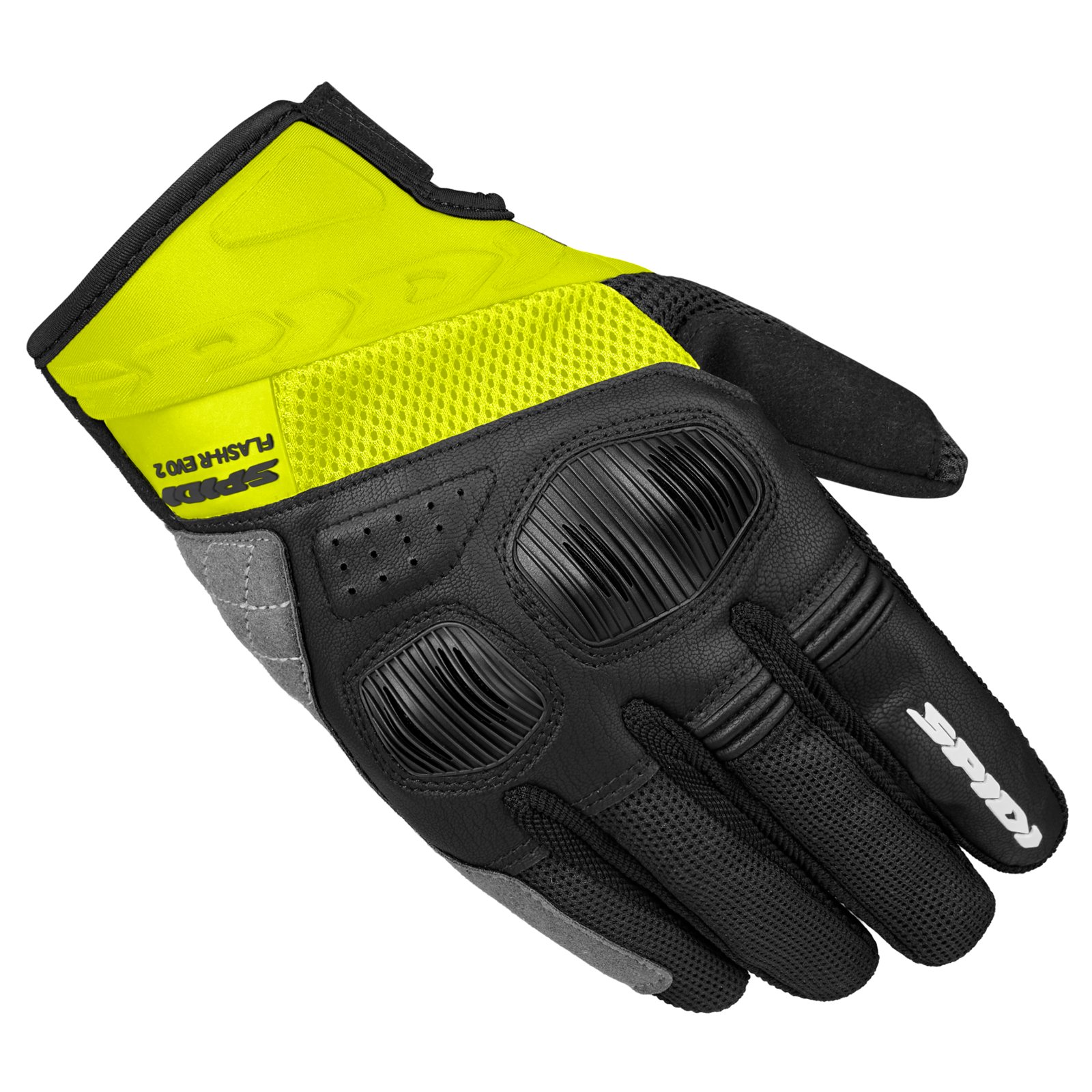 Spidi Flash-R Evo 2 sort og fluo gul