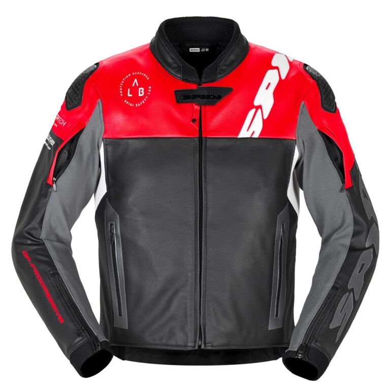 Spidi DP-Progressive Leather sort og rød