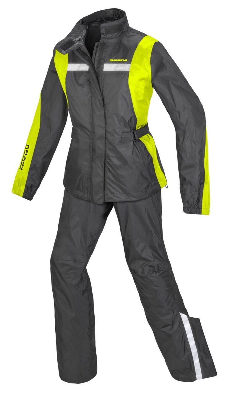 Spidi Touring Rain Kit Lady sort og fluo gul