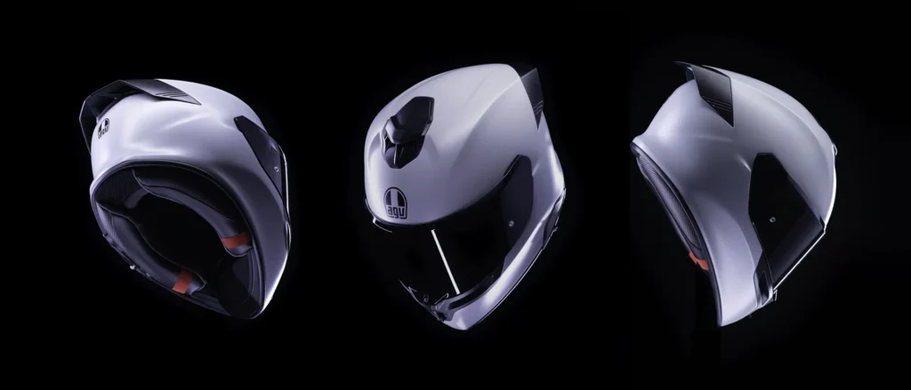 AGV K5 mat Polare grå set fra tre vinkler — Enghave Motor